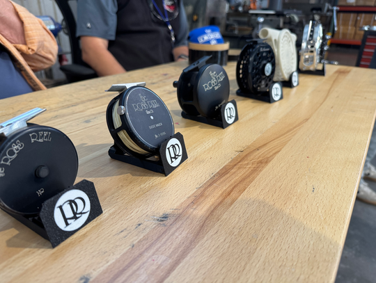 Some older fly reel products made by Ross Reels. Visitors descended upon Mayfly Outdoors to learn about the state-of-the-art Abel and Ross Reels products made in Montrose. Justin Tubbs | Montrose Business Times